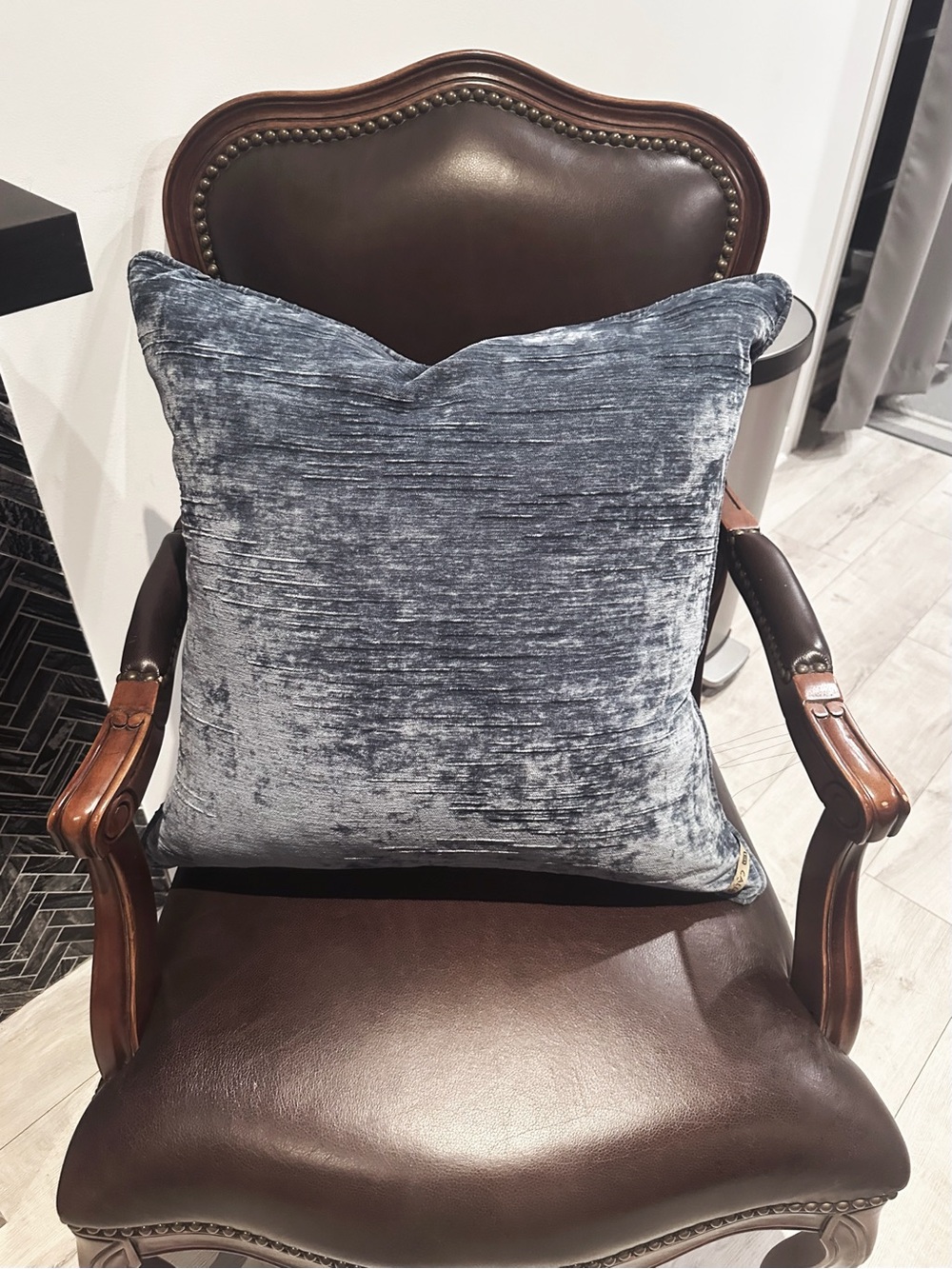 Oversized Blue Callisto Home Pillow 100% Feather Down + Cotton